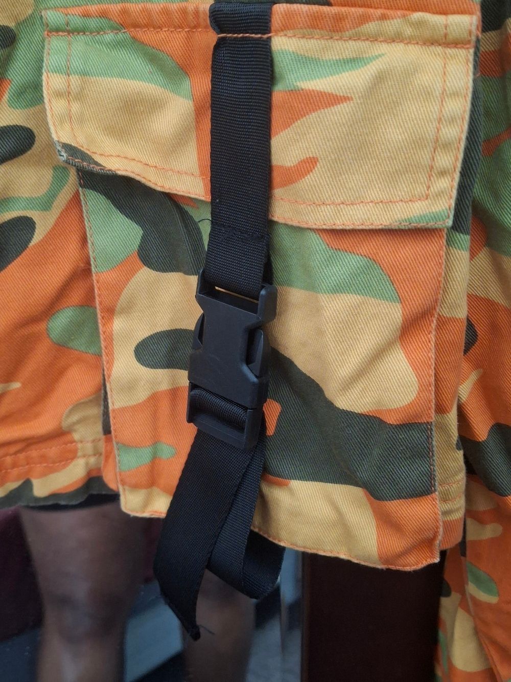 C'est Toi Orange Cropped Camo Cropped Utility Jacket - Women's - Picture 4 of 6